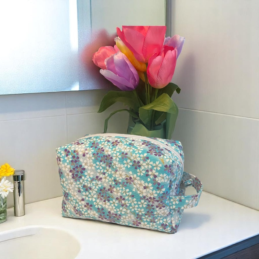 The “Sky” Quilted Makeup Bag
