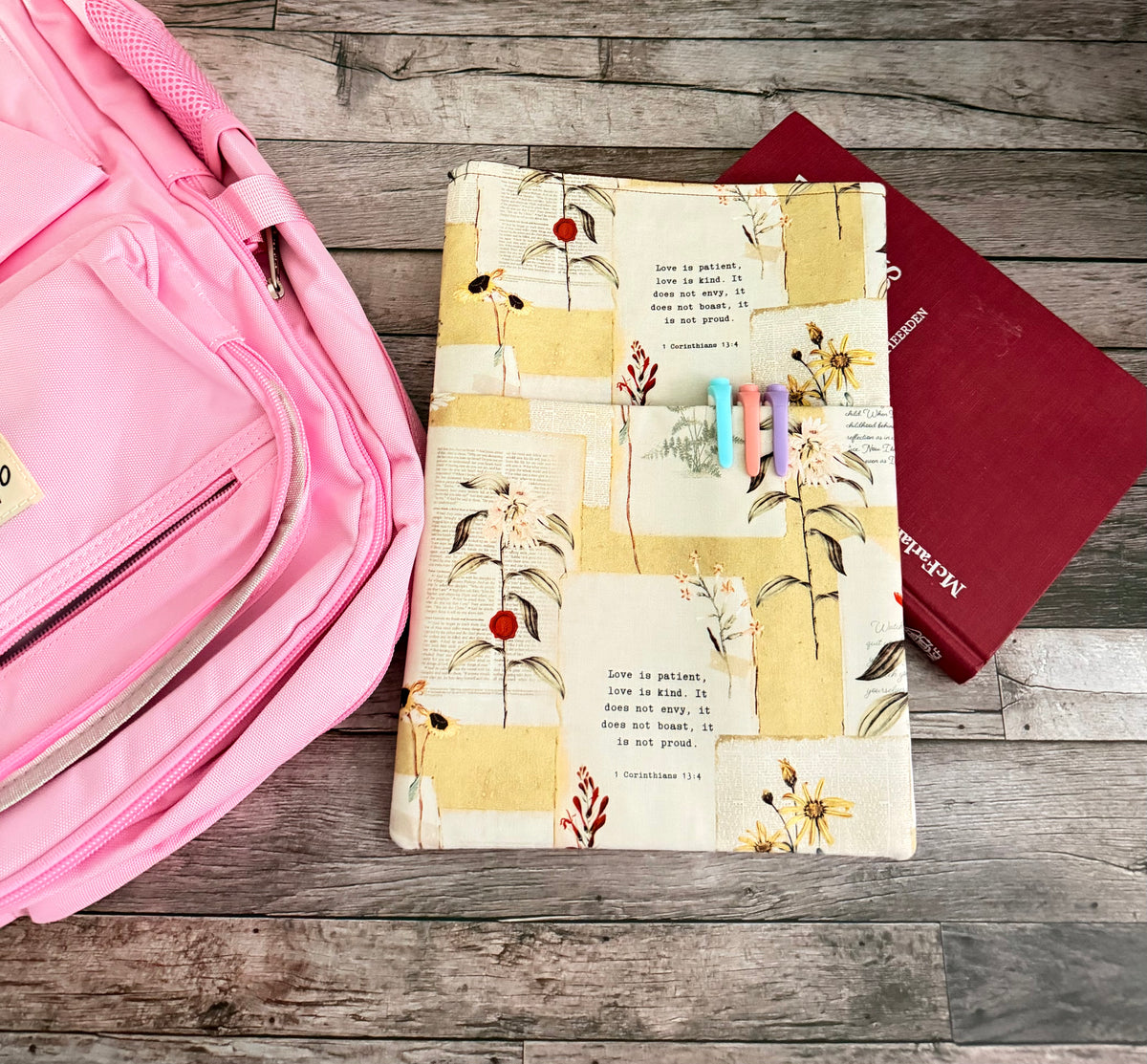 Love is Patient Floral Book Sleeve