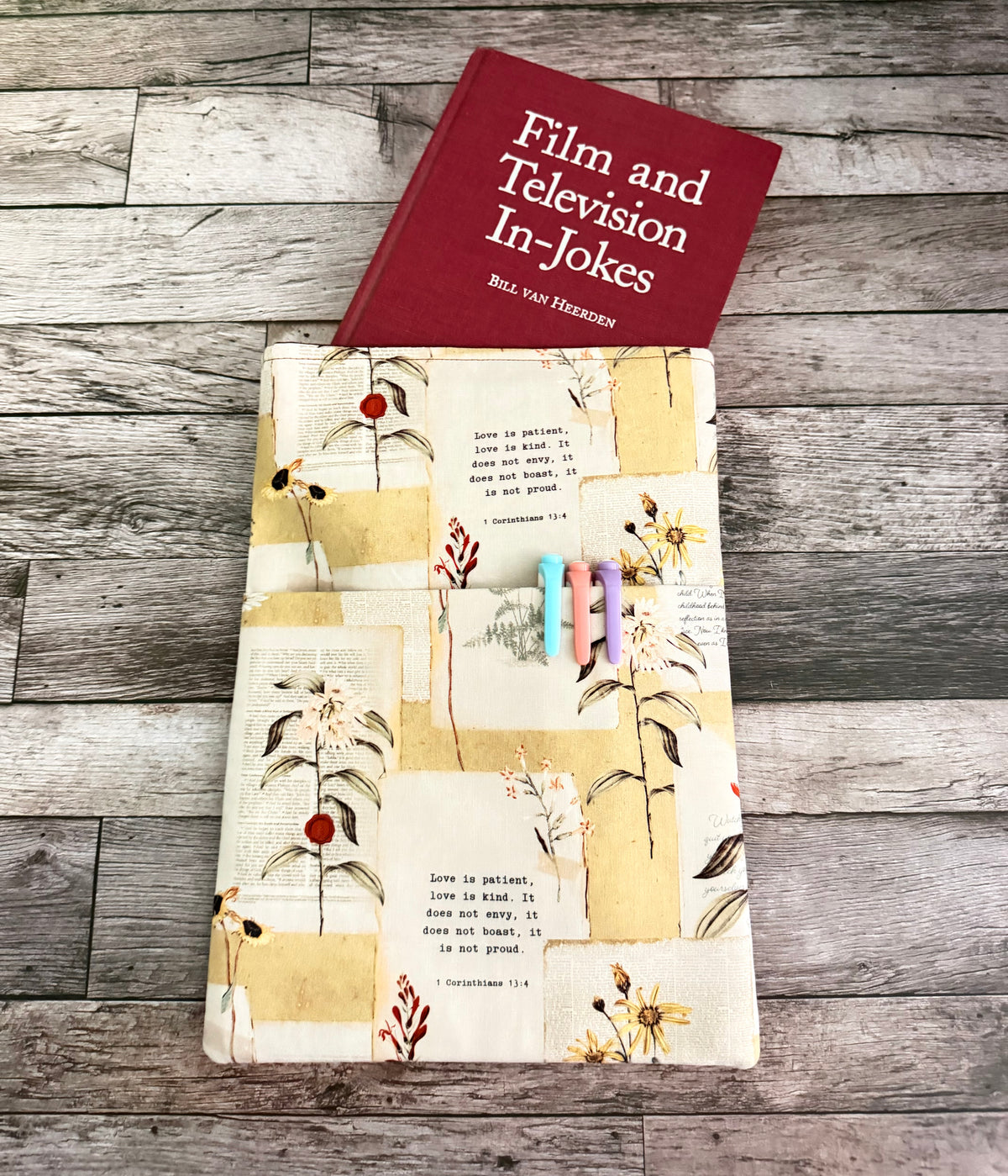Love is Patient Floral Book Sleeve