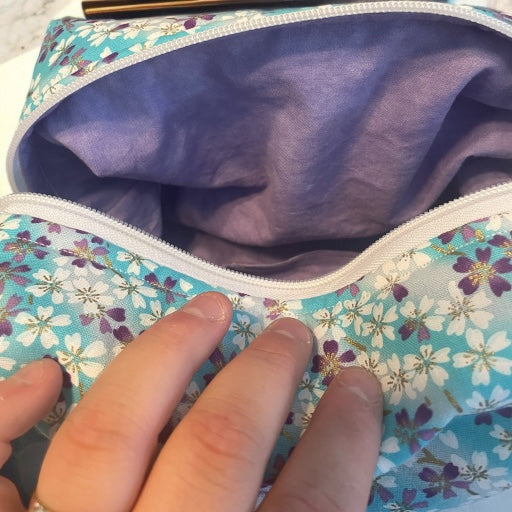 The “Sky” Quilted Makeup Bag