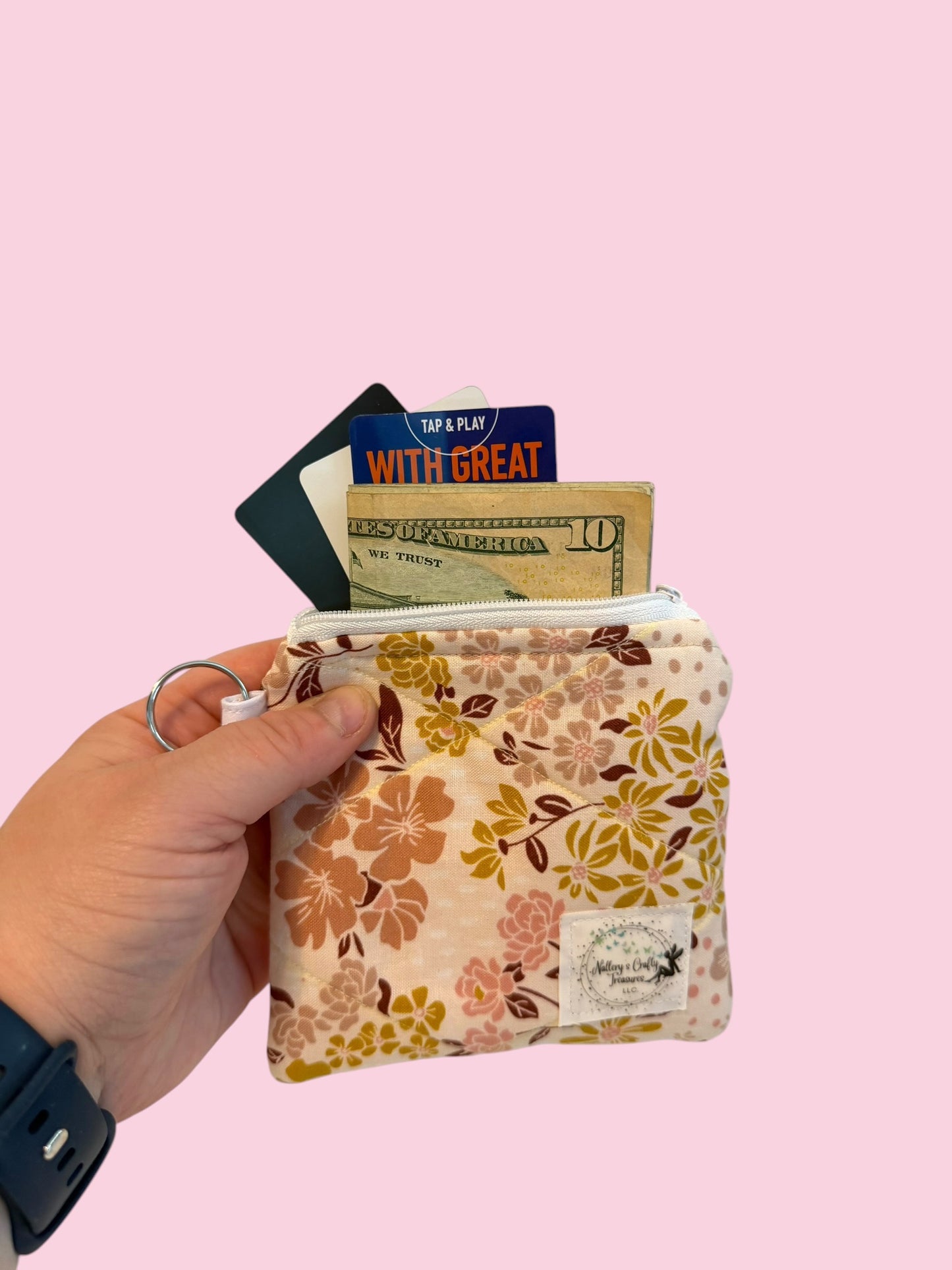 The “Charlotte” Floral Keychain Wallet