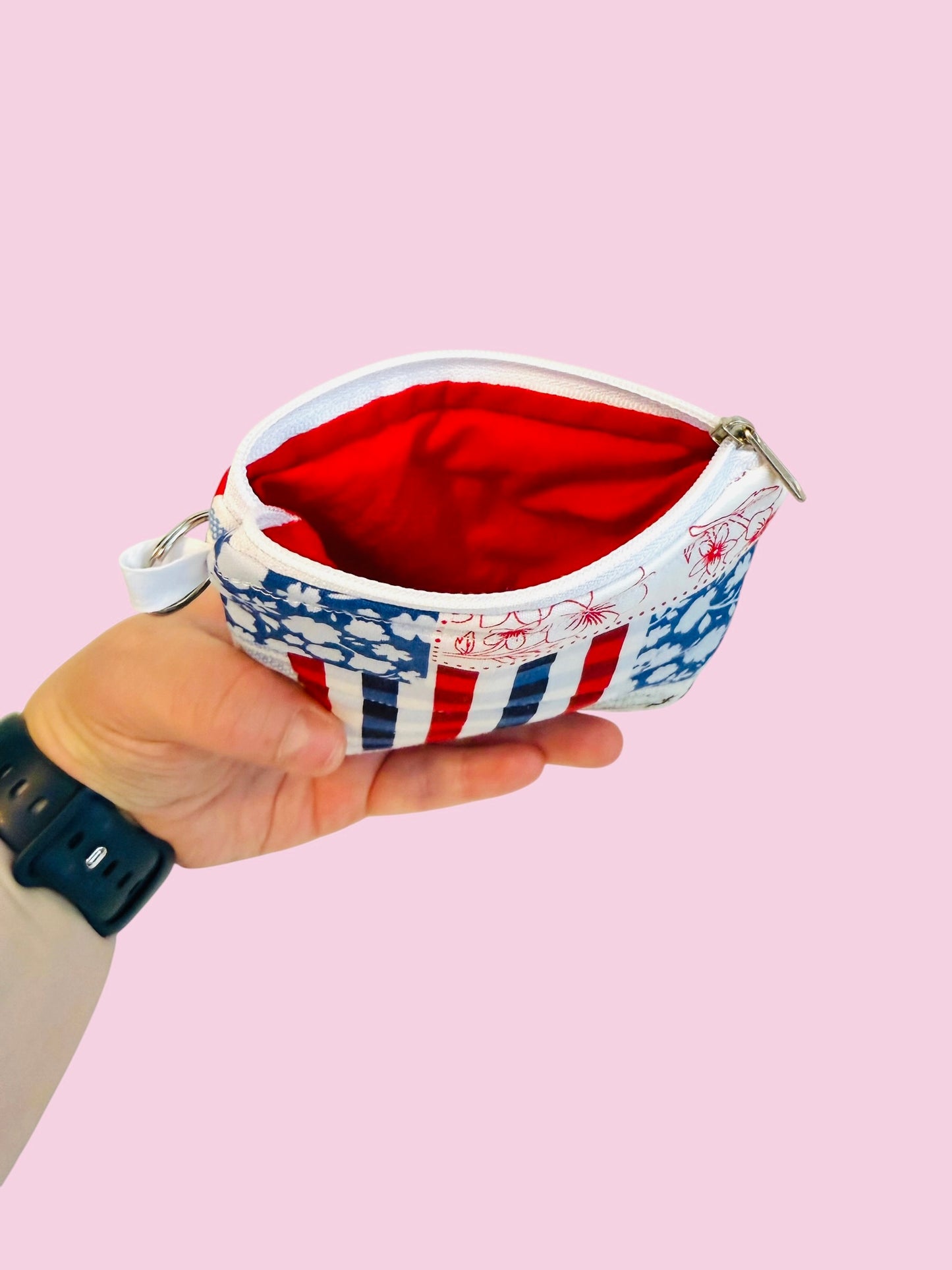 The Patriotic Patchwork Keychain Wallet